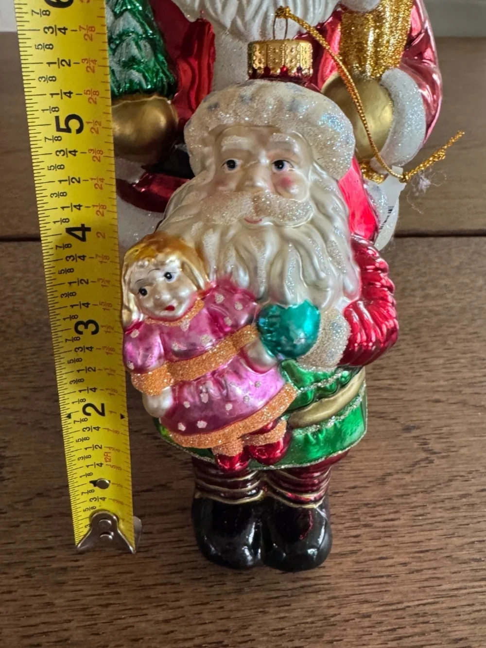 Vintage Hard Plastic Blow Mold Christmas Santa